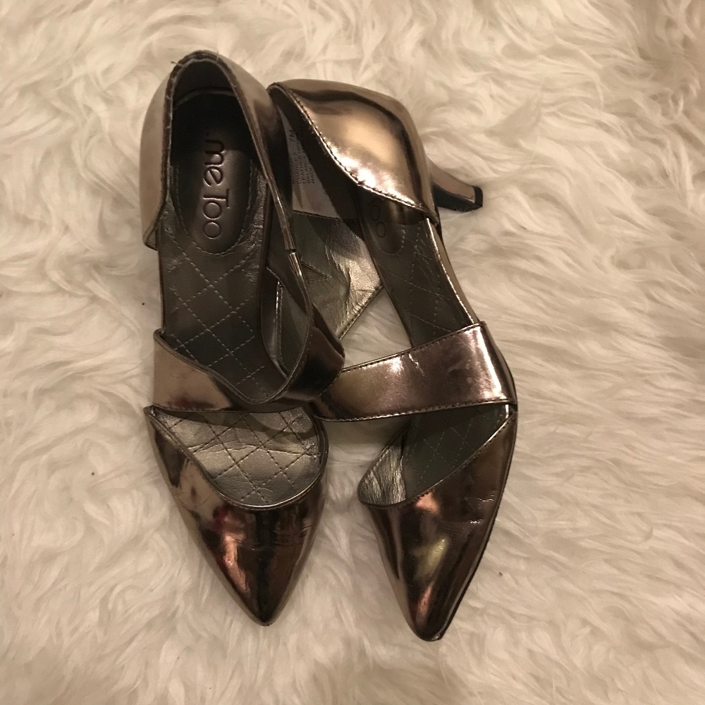 Silver Kitten Heels